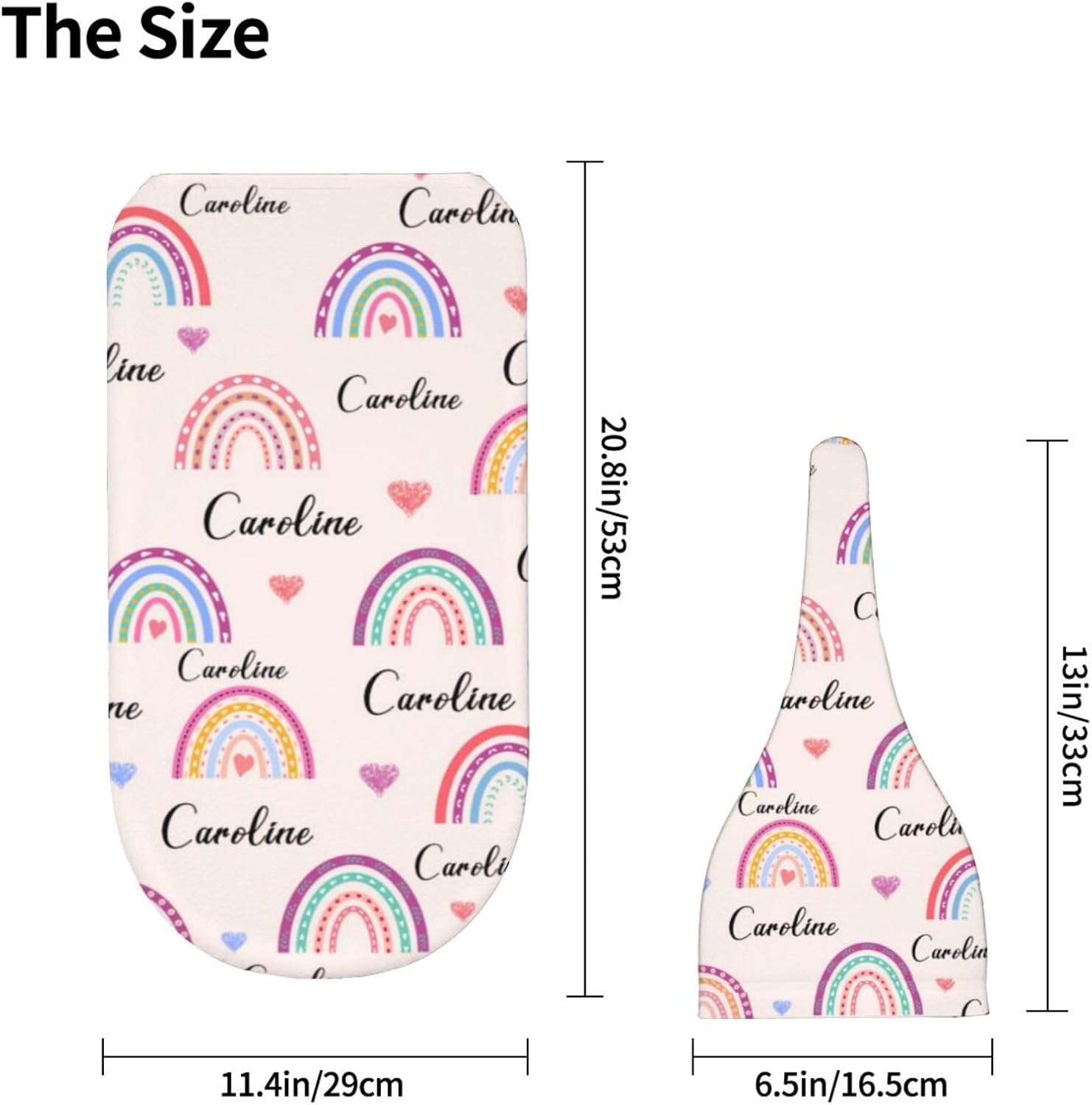 Personalized Rainbow Baby Swaddle Set with Name