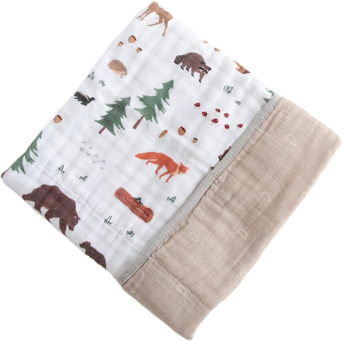 RED ROVR Organic Muslin Baby Blanket - Bear Buddies 30x40