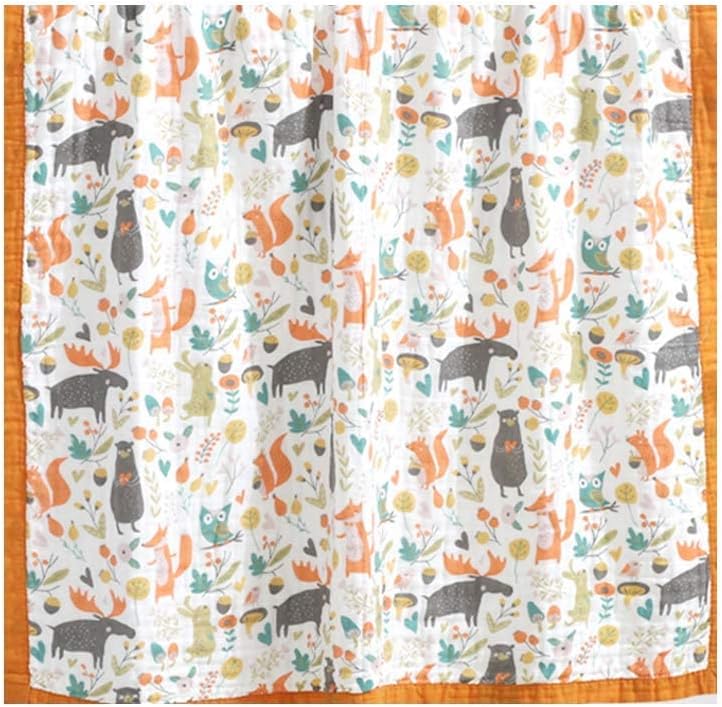 Forest Animals Toddler Blanket - 6 Layers Breathable Muslin Cotton Baby Quilt
