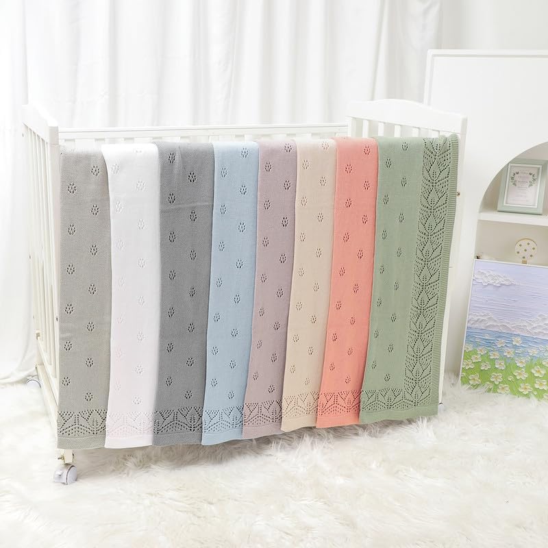 LAWKUL Cotton Cellular Blanket for Baby 100x80cm