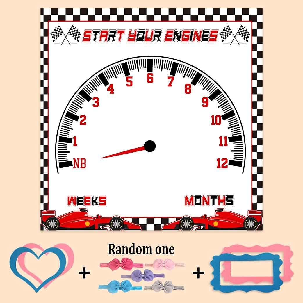 PHMOJEN Baby Milestone Blanket with Frames and Headband