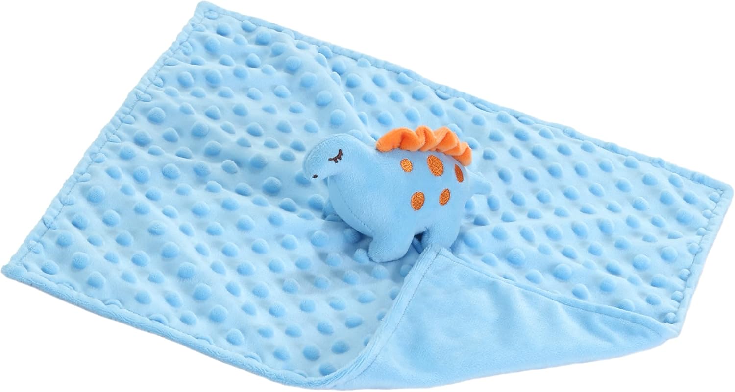 CREVENT Cozy Plush Baby Security Blanket Lovey with Animal Face