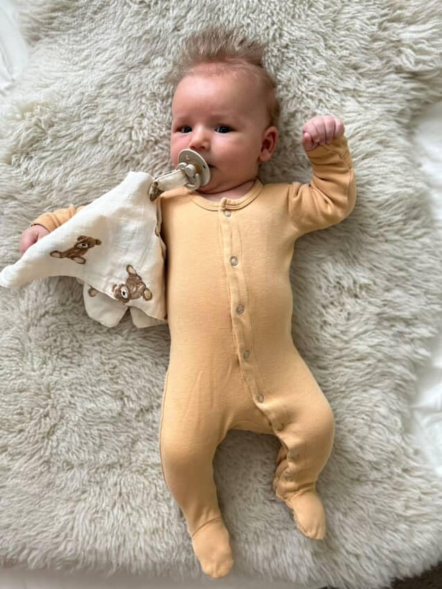 AliOli Security Blanket - 15x15 Teddy Bear Pacifier Holder