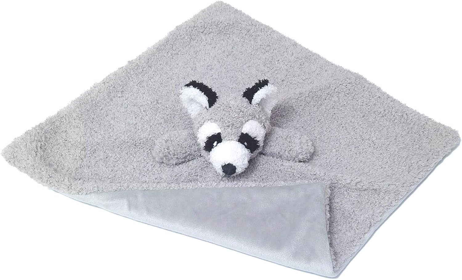 Doindute Baby Gray Raccoon Security Blanket 14 Inches