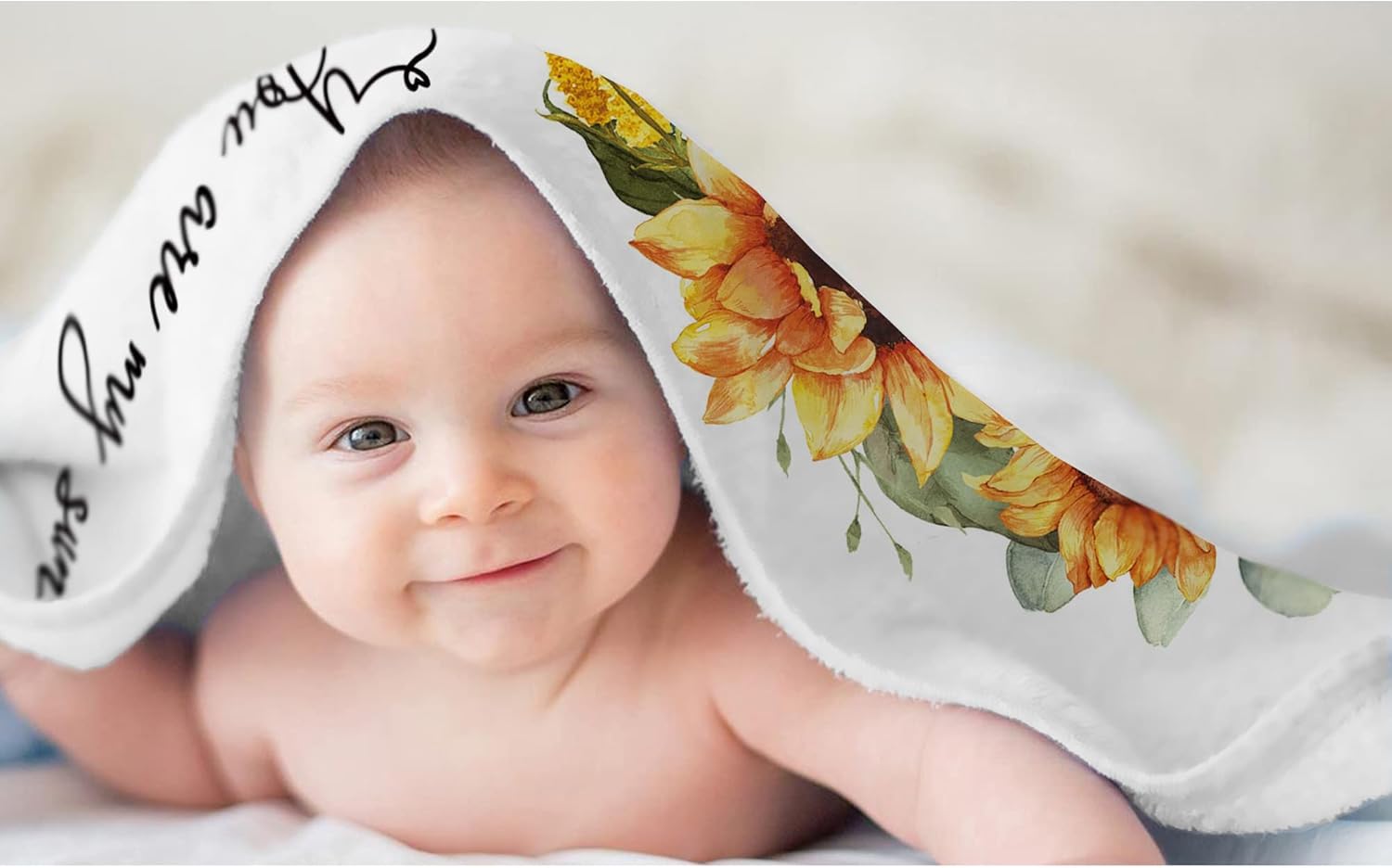 Fundich Baby Milestone Blanket with Wreath and Headband