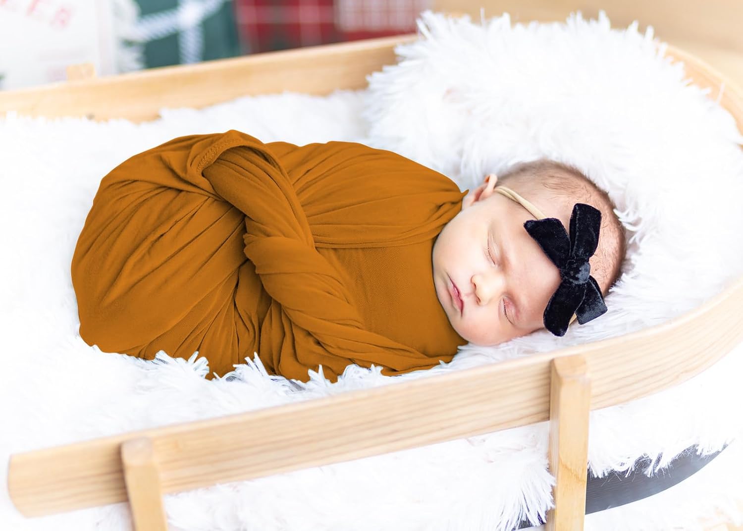 Kloovete Swaddle Blanket 47x47 Inches with Hat - Soft Stretchy Baby Blanket