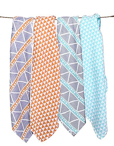 Bacati Liam Aztec Swaddling Blankets 4 Piece Cotton Muslin