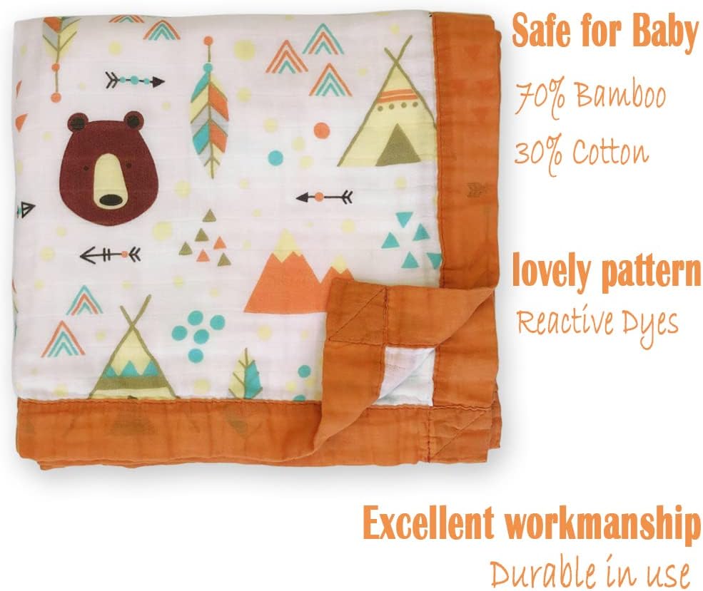Muslin Swaddle Blanket - Soft Breathable and Versatile