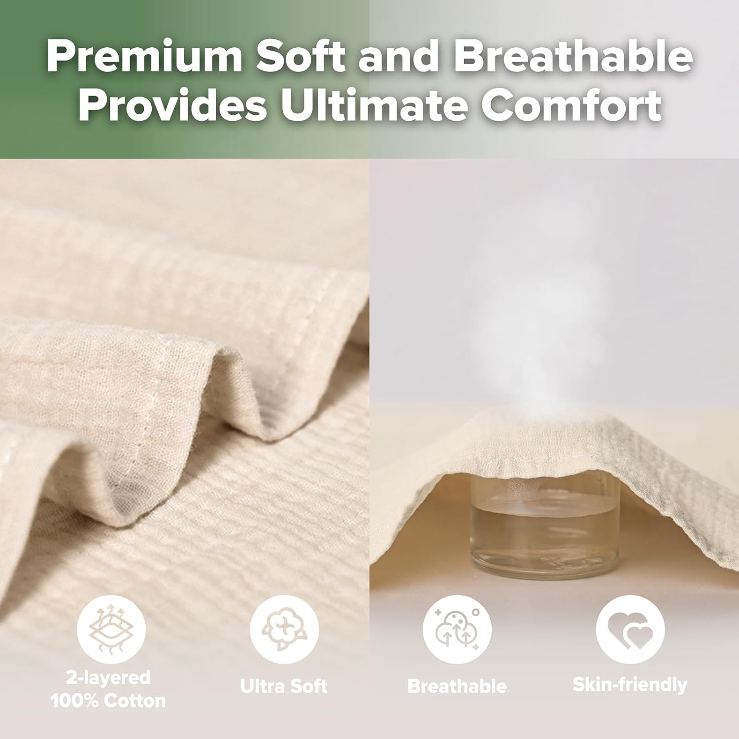 Haakaa Cotton Swaddle Blankets for Newborns