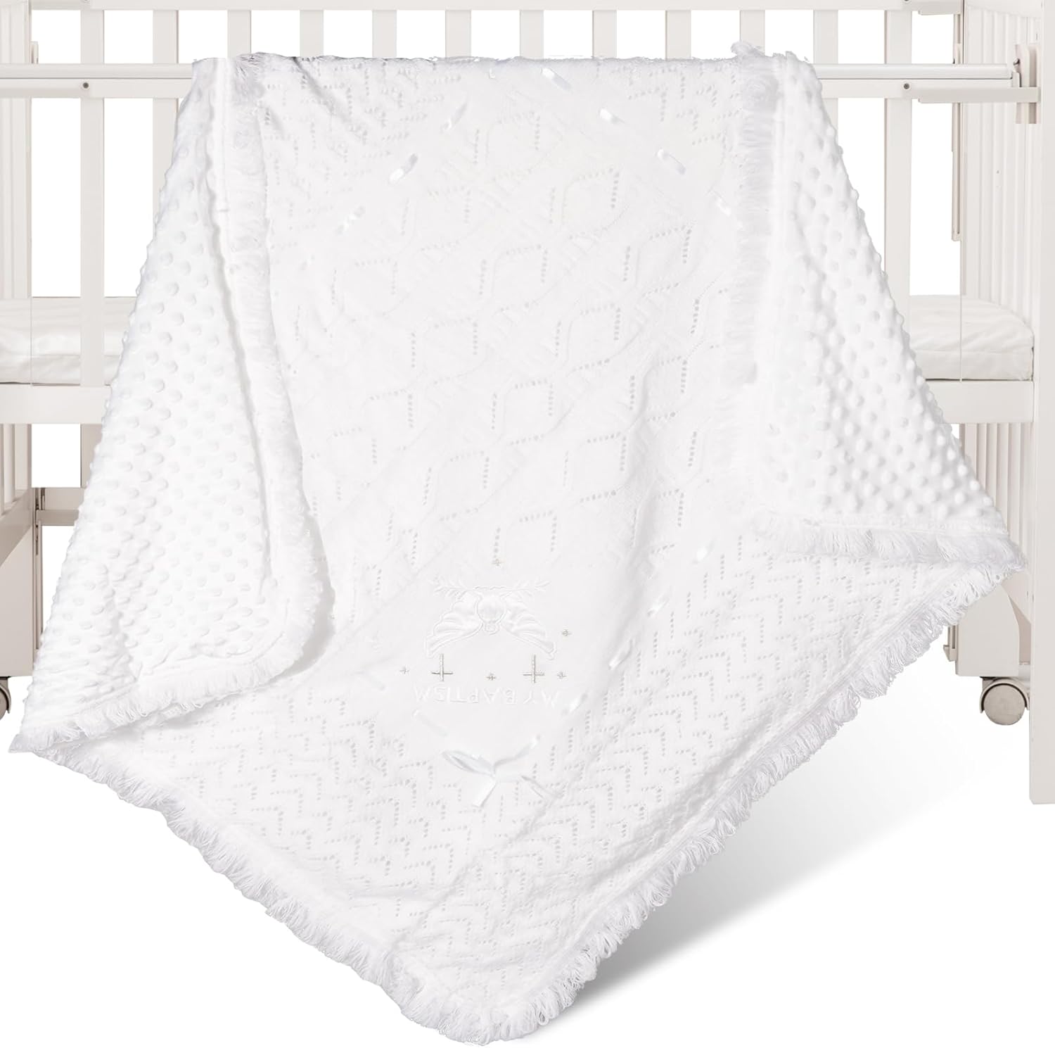 Runeaoys Baby Blanket Swaddle Shawl for Baptism Christening Gifts