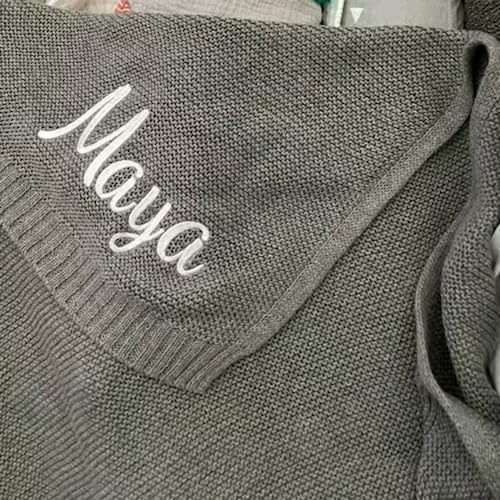 Personalized Embroidered Baby Blanket with Name 1