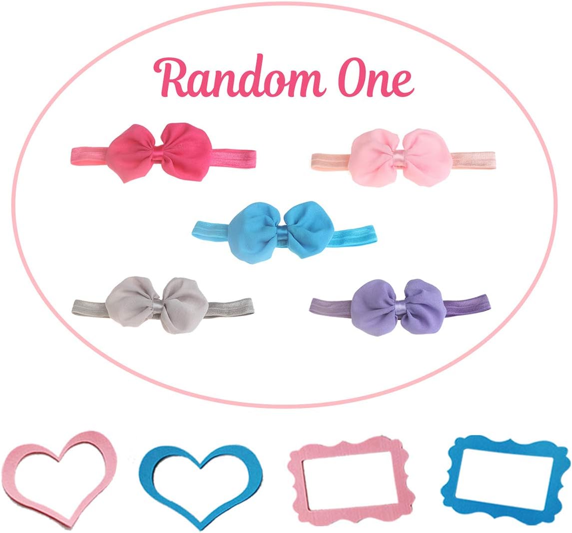 PHMOJEN Baby Milestone Blanket with 4 Frames and Headband