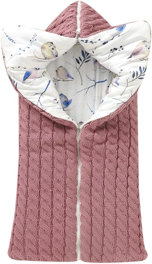 LLmoway Newborn Winter Sleep Sack with Zipper Rose Red