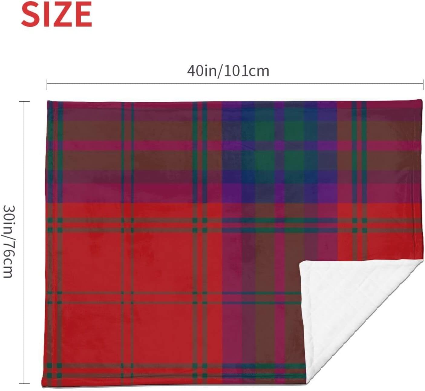 DKJlitter Baby Blanket Clan MacDougall Tartan Scottish Red Plaid 30x40 Inch