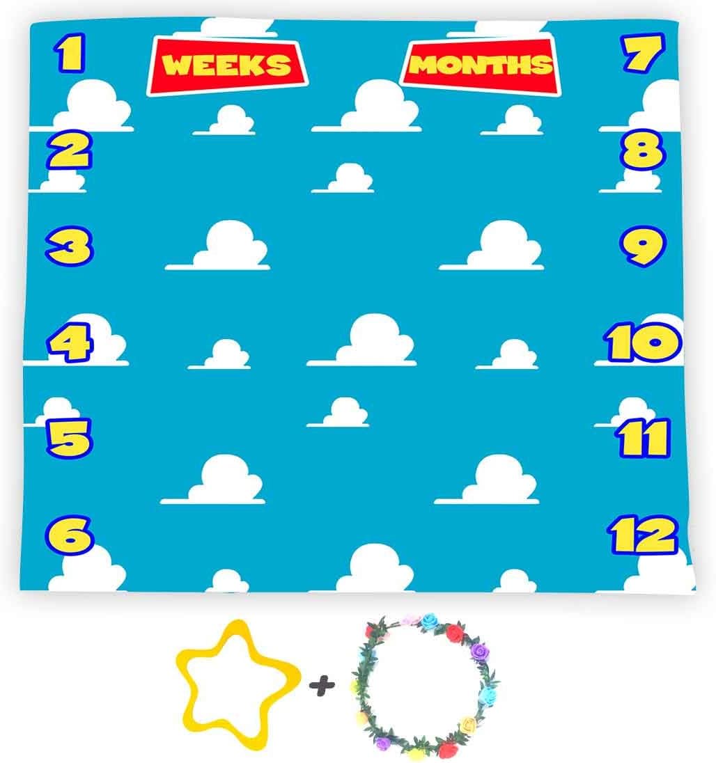 F-FUN SOUL 40x40in Baby Growth Tracker Blanket