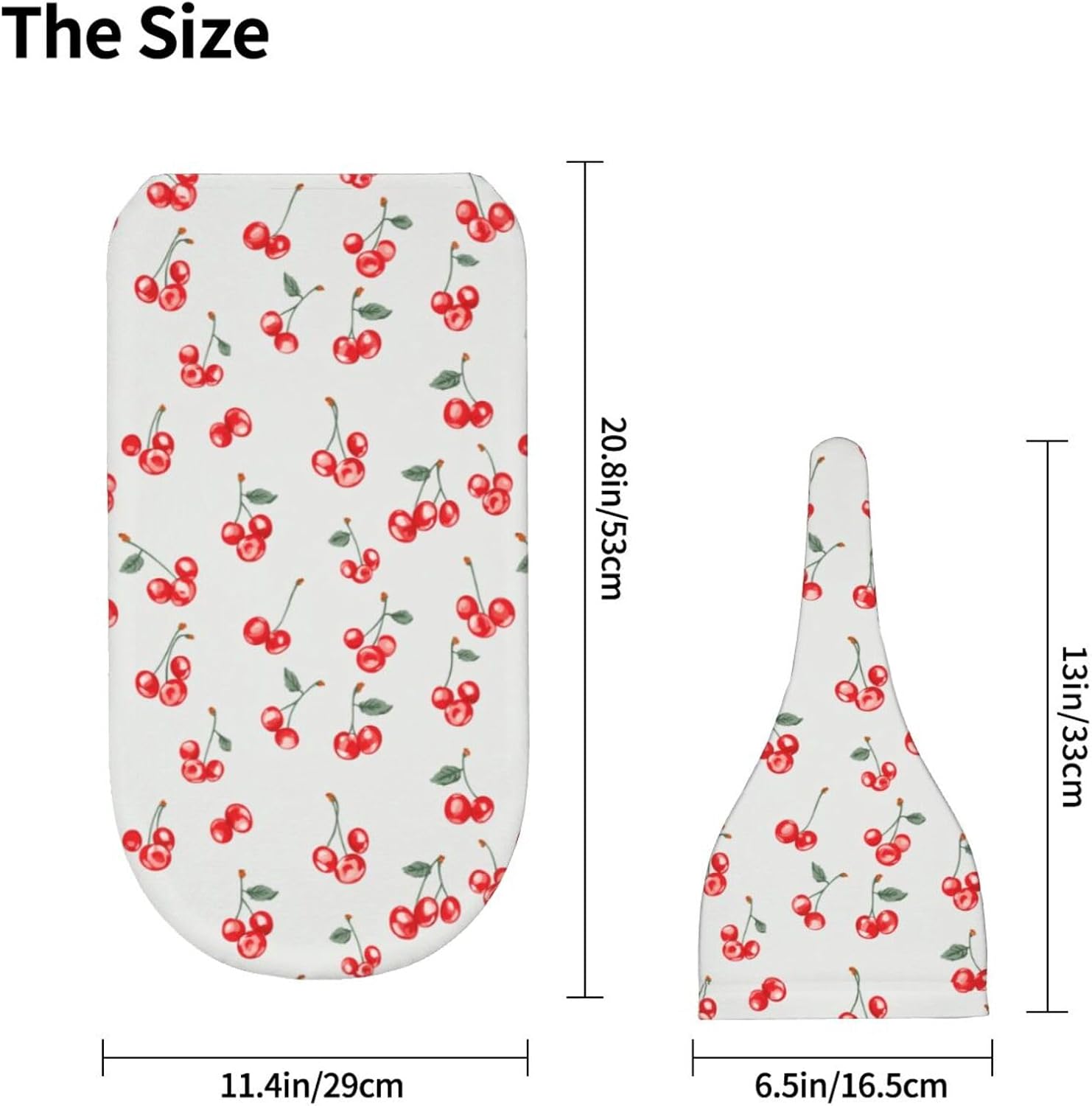 Small Red Cherries Swaddle Blanket Hat Set for Newborns