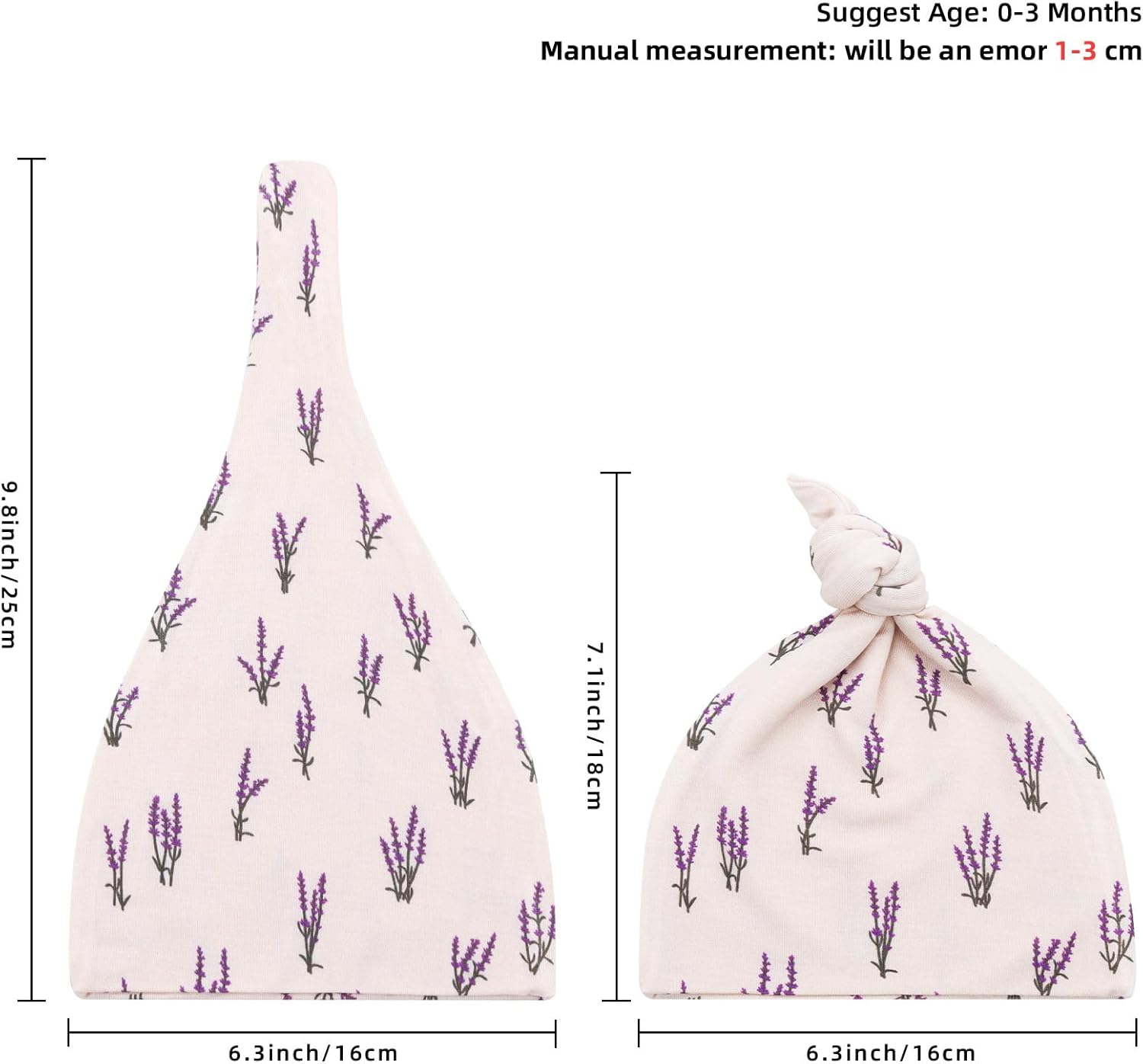 LifeTree Muslin Swaddle Blanket Set with Lavender Pattern