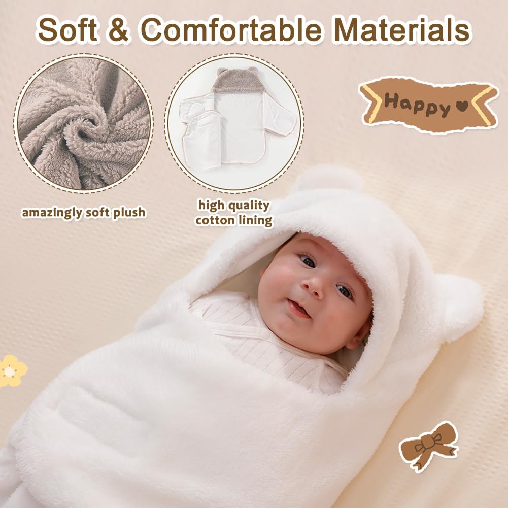 Baby Winter Fleece Swaddle Blanket 0-3 Months Unisex