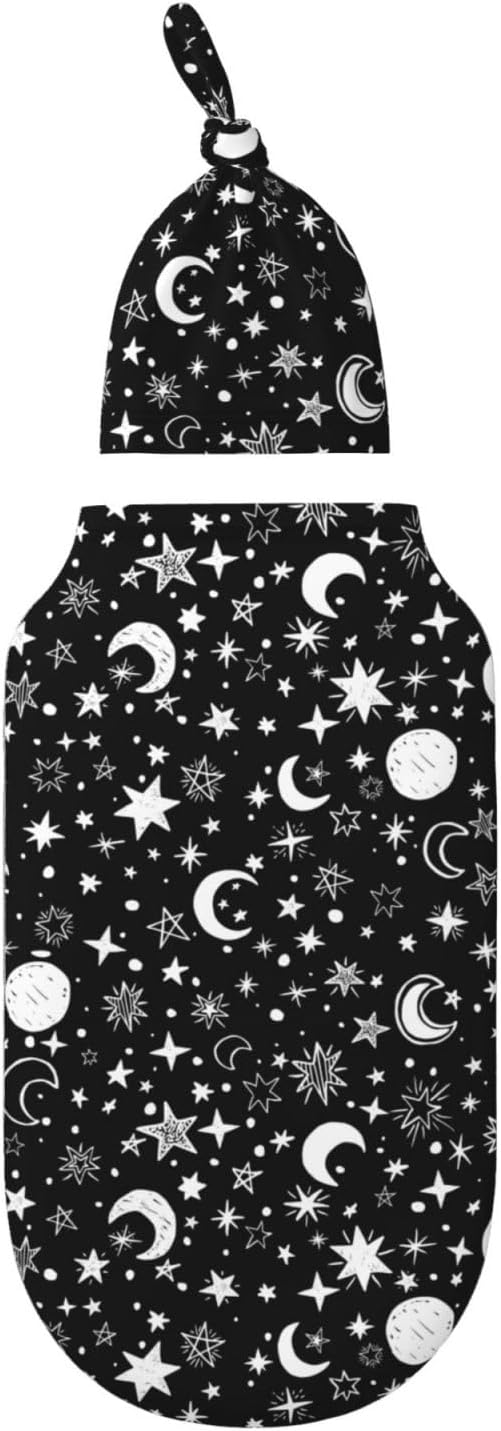 Soft Moon Star Swaddle Blanket for Newborn Babies