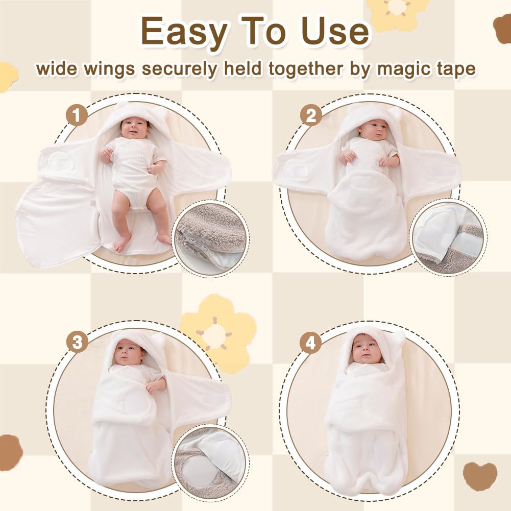 Baby Winter Fleece Swaddle Blanket 0-3 Months Unisex