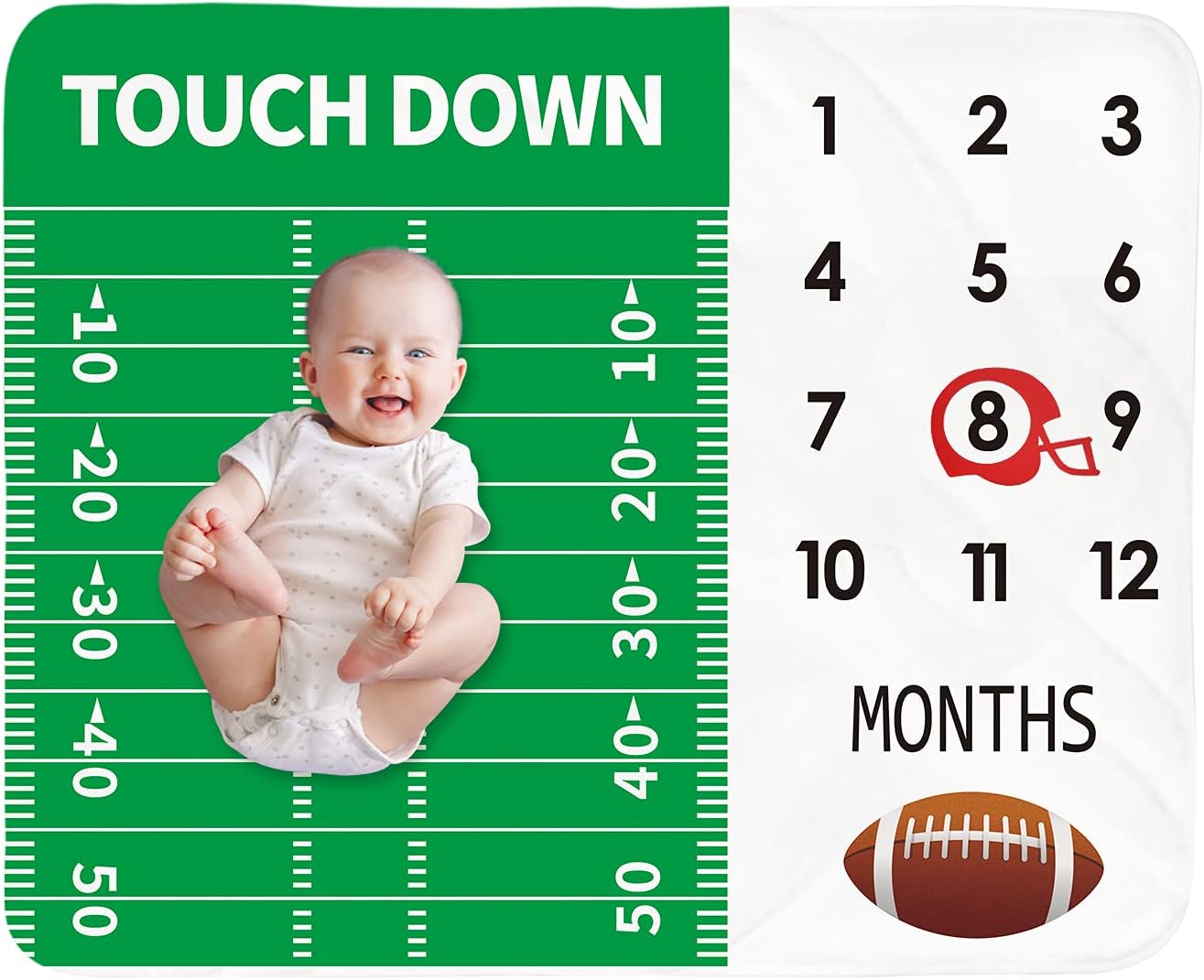Personalized Baby Growth Chart Blanket - Unisex Neutral 51x40