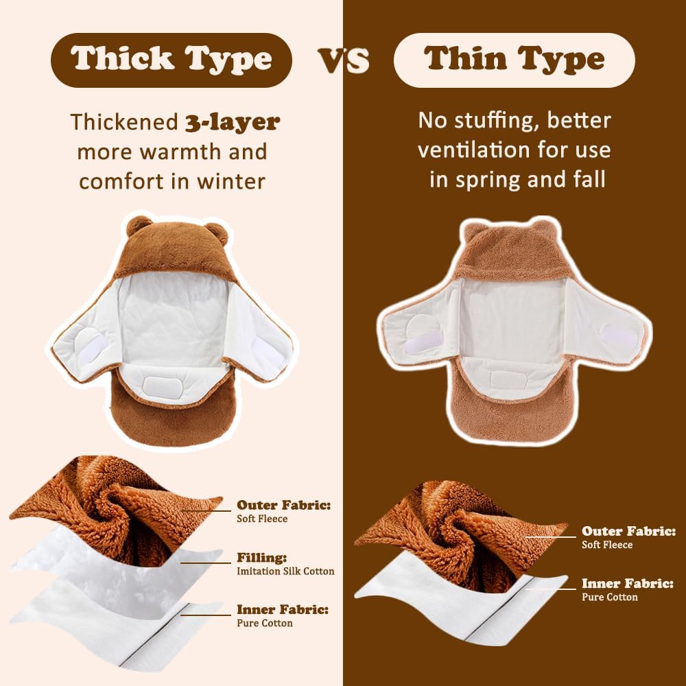 Soft Plush Winter Swaddle Blanket for 0-3 Months 1