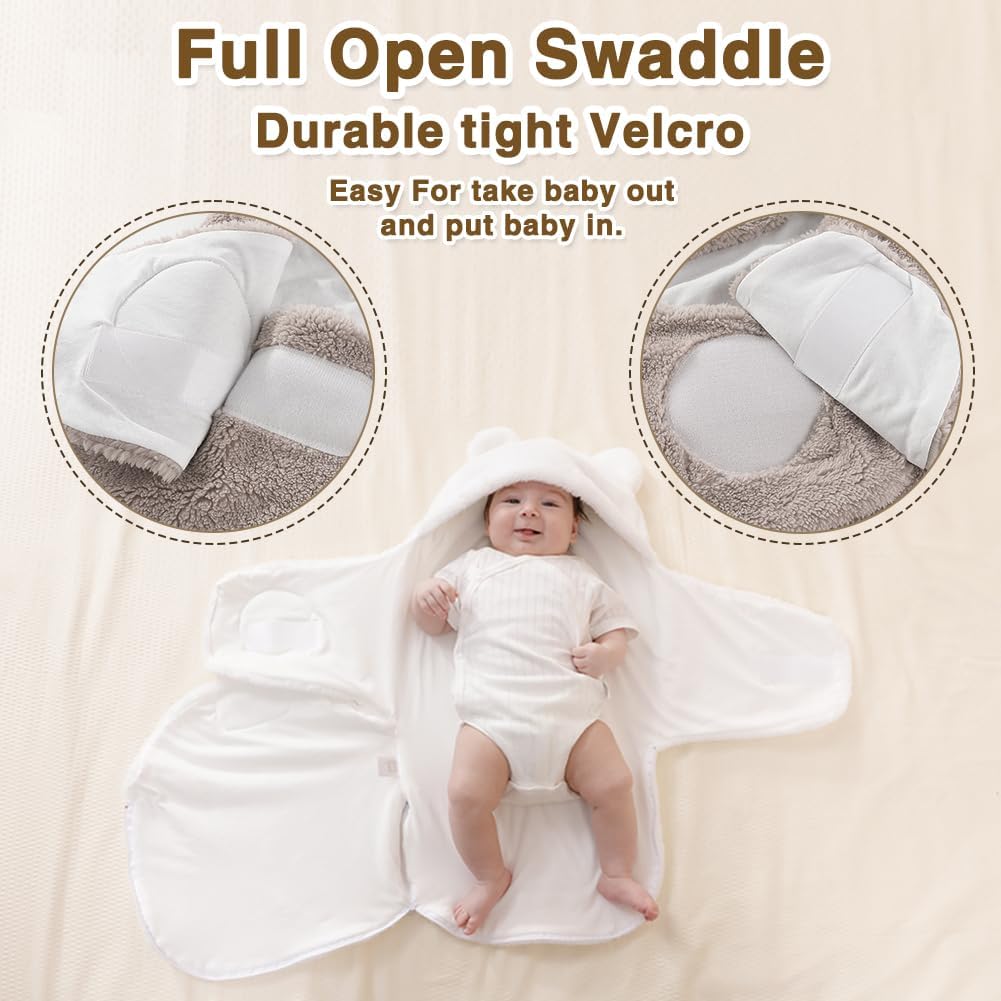 Baby Winter Fleece Swaddle Blanket 0-3 Months Unisex