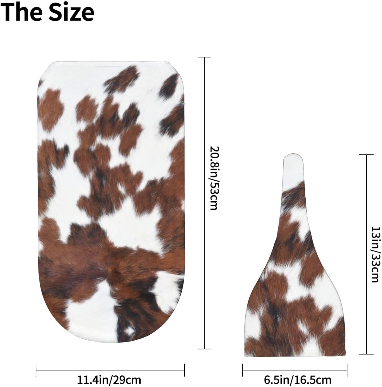 Brown Cow Print Swaddle Blanket with Hat for Newborns