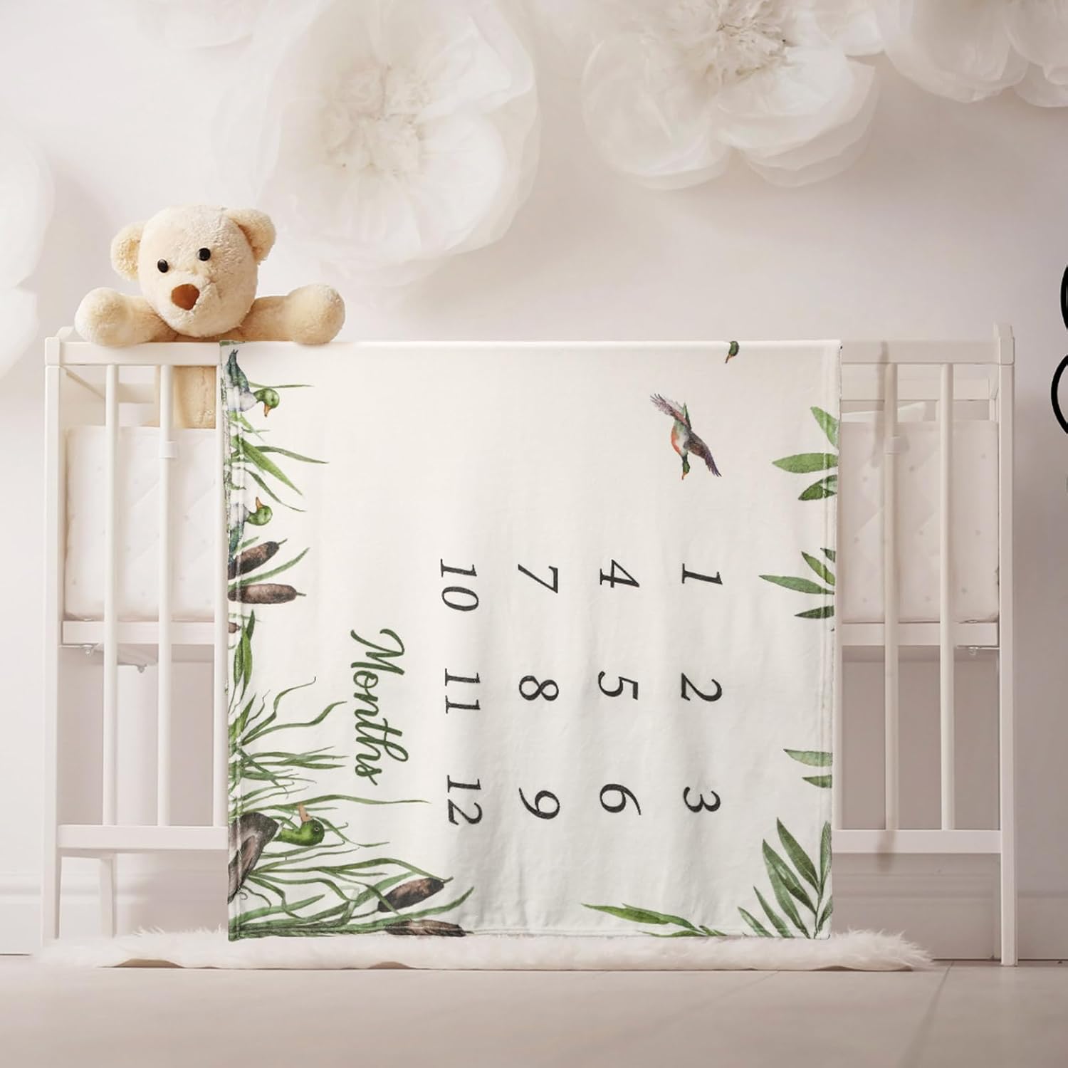 Preboun Mallard Duck Growth Chart Blanket 40x60