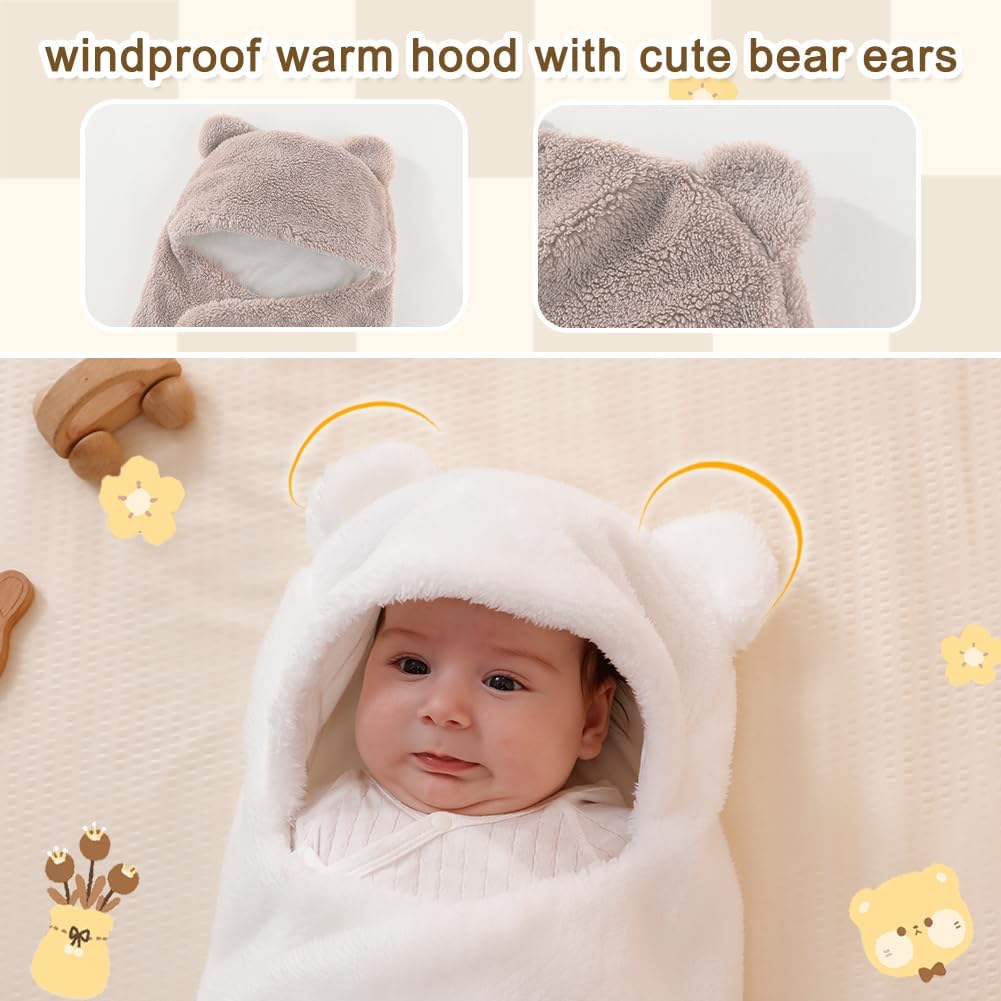 Baby Winter Fleece Swaddle Blanket 0-3 Months Unisex