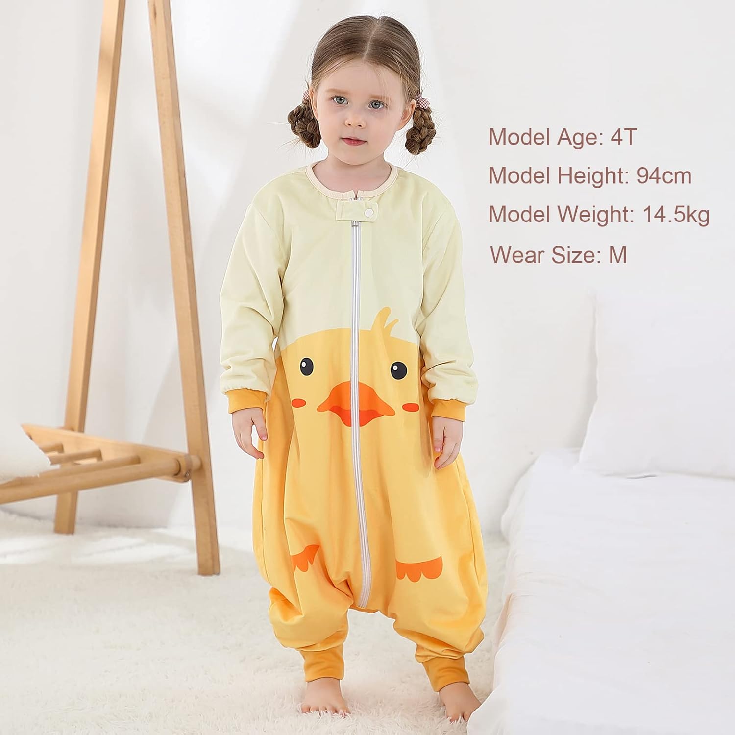 MICHLEY Baby Sleeping Bag Long Sleeve with Feet for 1-3 Years