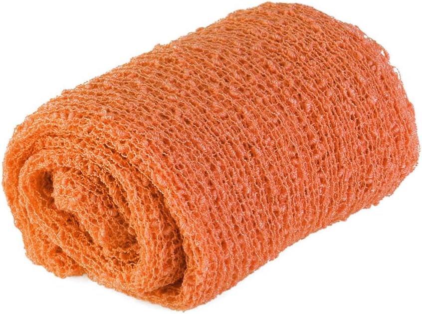 NUOBESTY Newborn Photography Stretch Wrap - Orange Cotton Swaddle Blanket