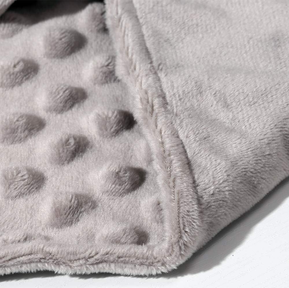 CREVENT Cozy Plush Baby Security Blanket Grey Elephant