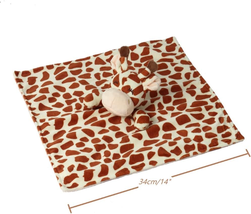 CREVENT Soft Plush Giraffe Security Blanket for Kids