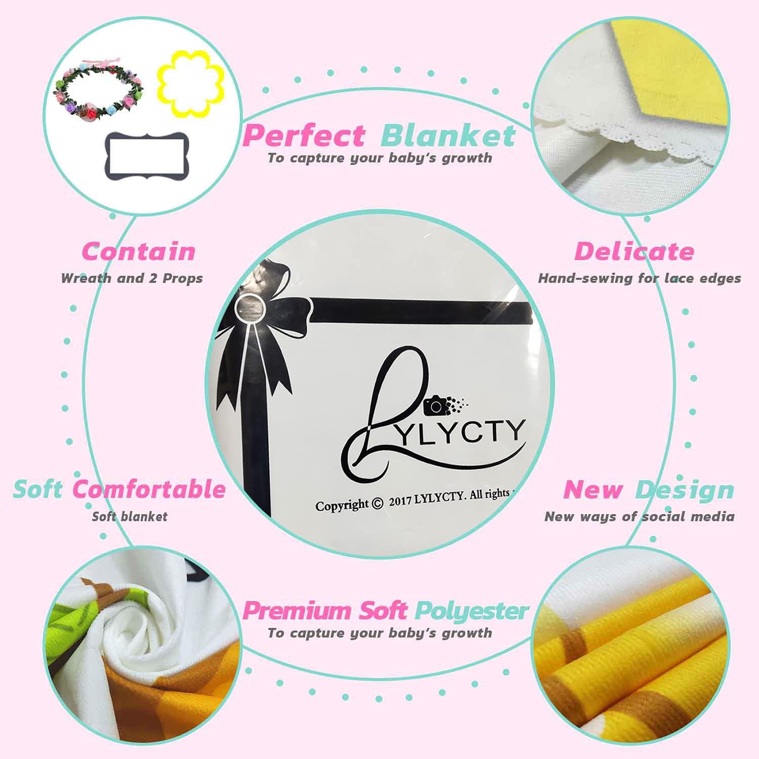 LYLYCTY Baby Milestone Memory Blanket 48x40 Inch