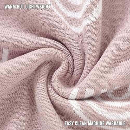 Bleu La La Knit Baby Swaddle Blanket - Rainbow Pink