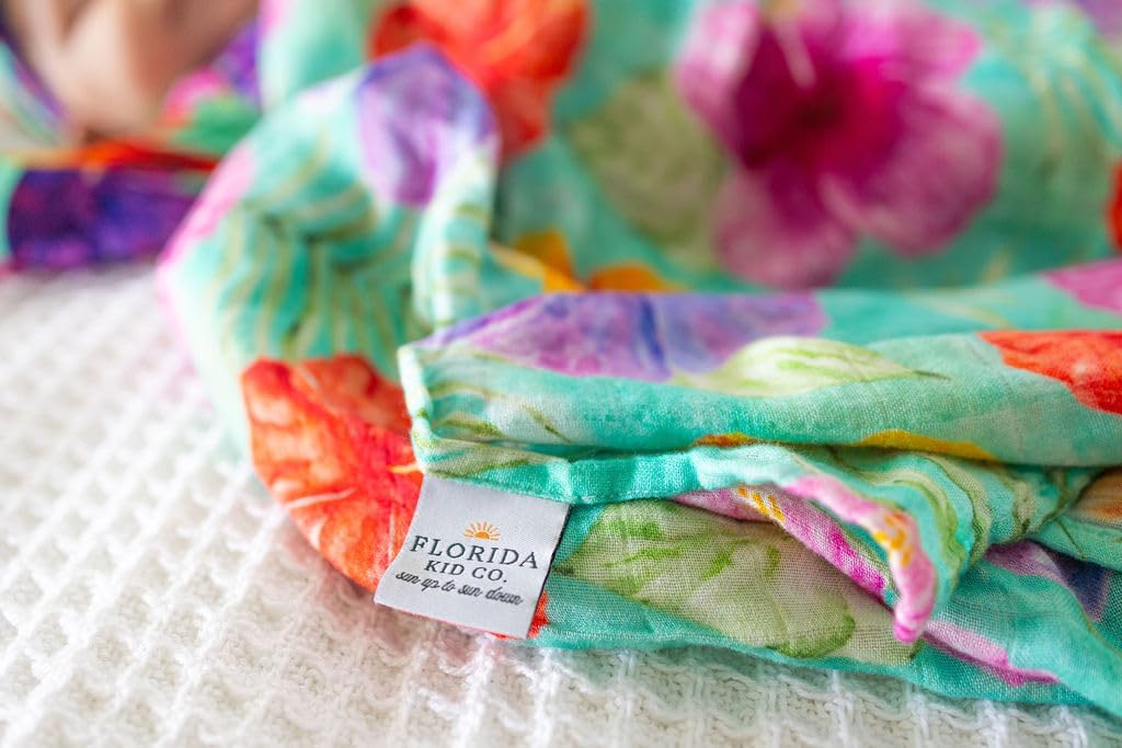Florida Kid Co Hibiscus Baby Swaddle Blanket