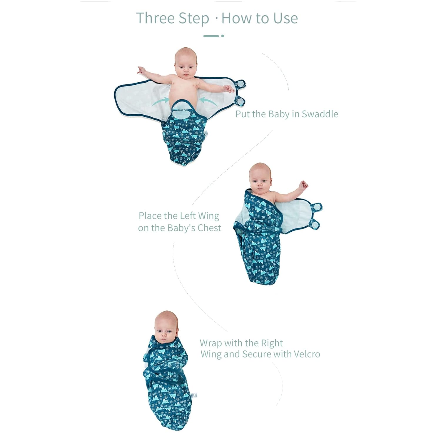 INSULAR Soft Cotton Swaddle Blanket 3 Pack