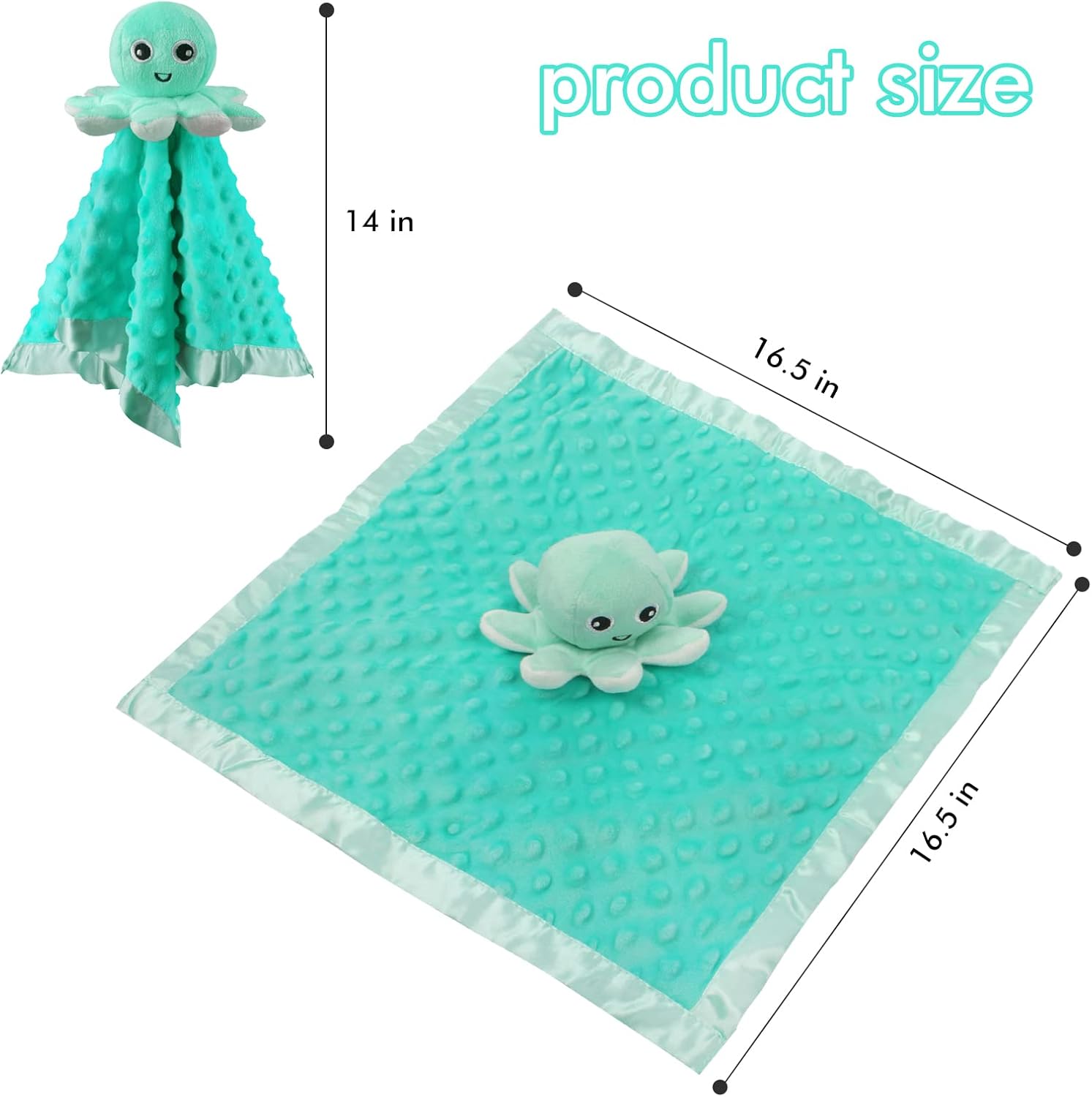JARIFERR Baby Security Blanket Octopus Plush Lovey