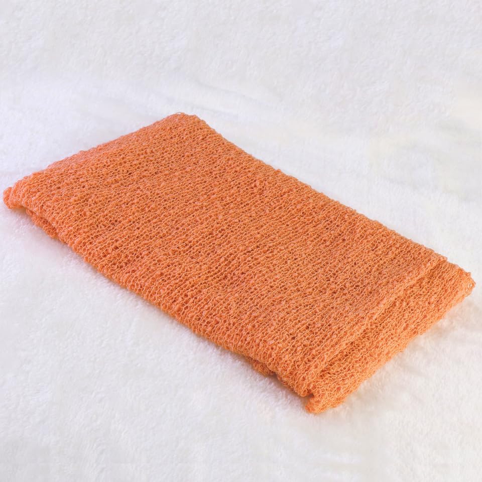 NUOBESTY Newborn Photography Stretch Wrap - Orange Cotton Swaddle Blanket