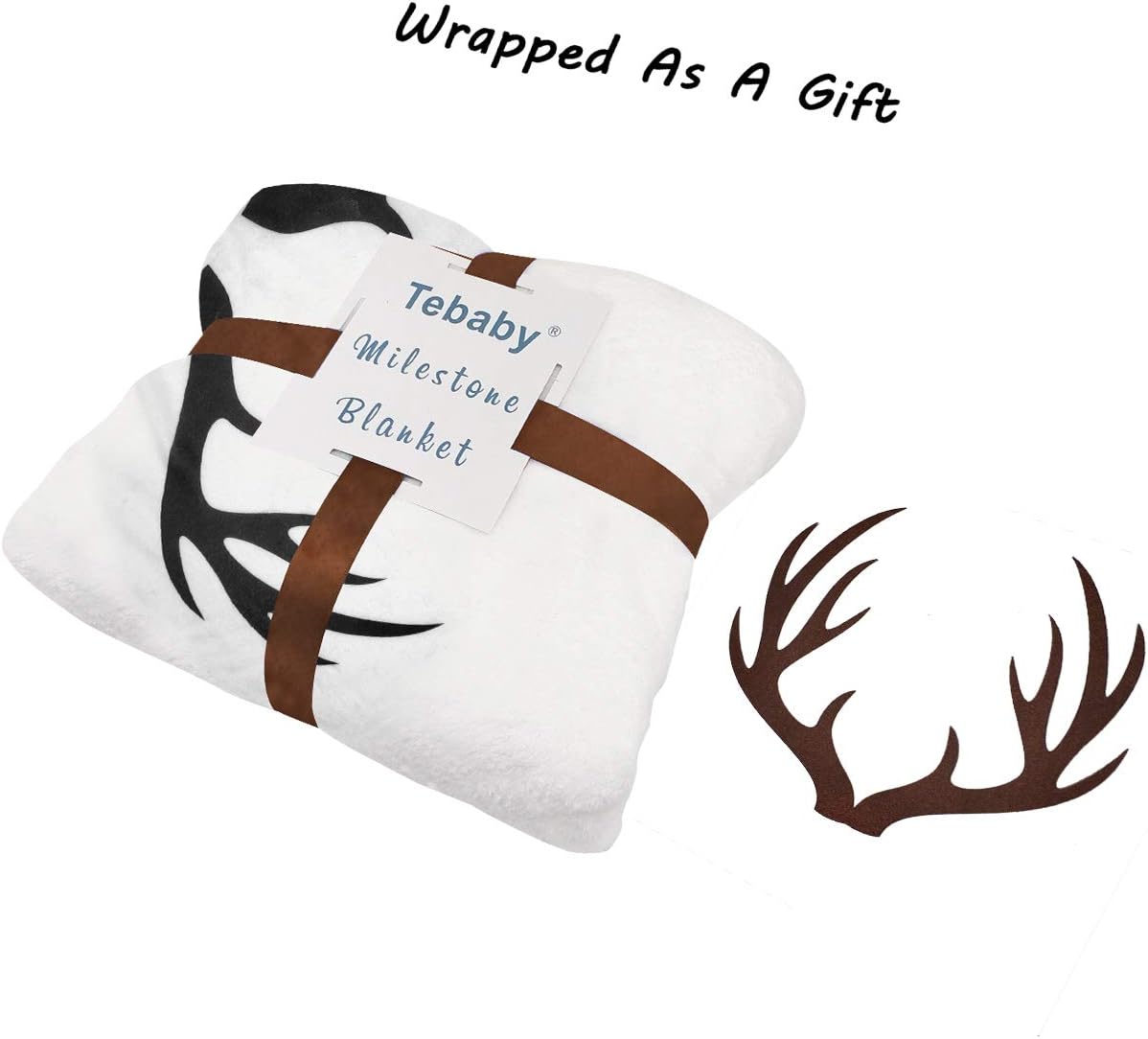 Tebaby Baby Milestone Blanket Deer Neutral 51x40