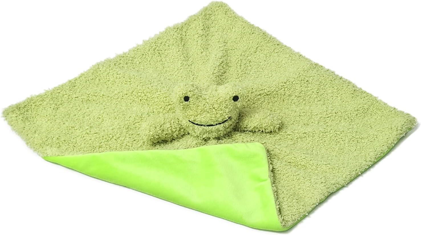 Doindute Baby Green Frog Security Blanket 14 Inches Plush Stuffed Animal