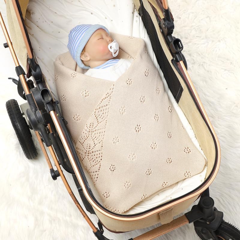 LAWKUL Cotton Cellular Blanket for Baby 100x80cm