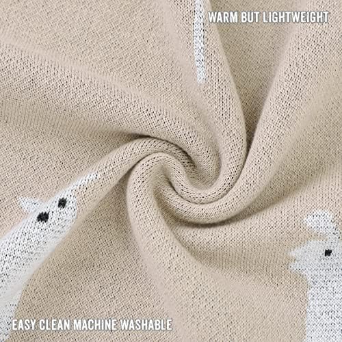 Bleu La La Cozy Llama Pattern Swaddling Blanket