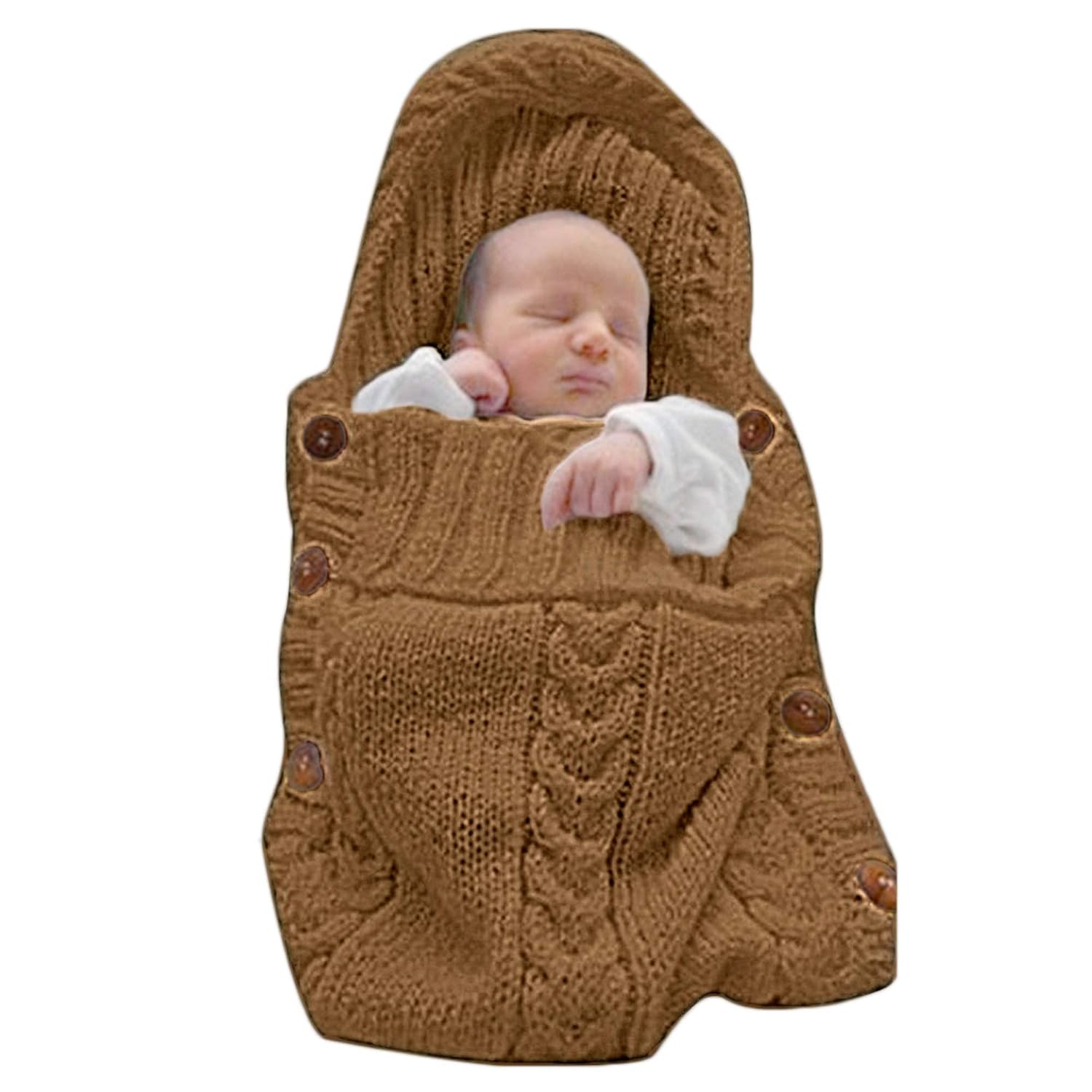XMWEALTHY Coffee Swaddling Blanket 0-6 Months