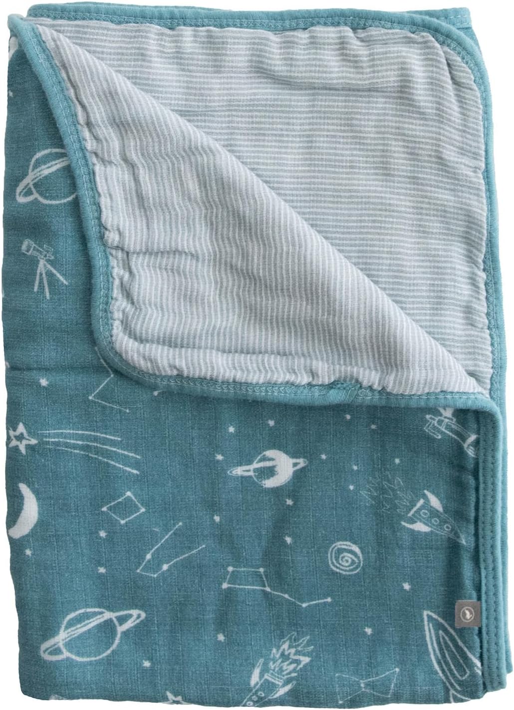 RED ROVR Organic Cotton Muslin Baby Blanket - Star Gaze 30 x 40