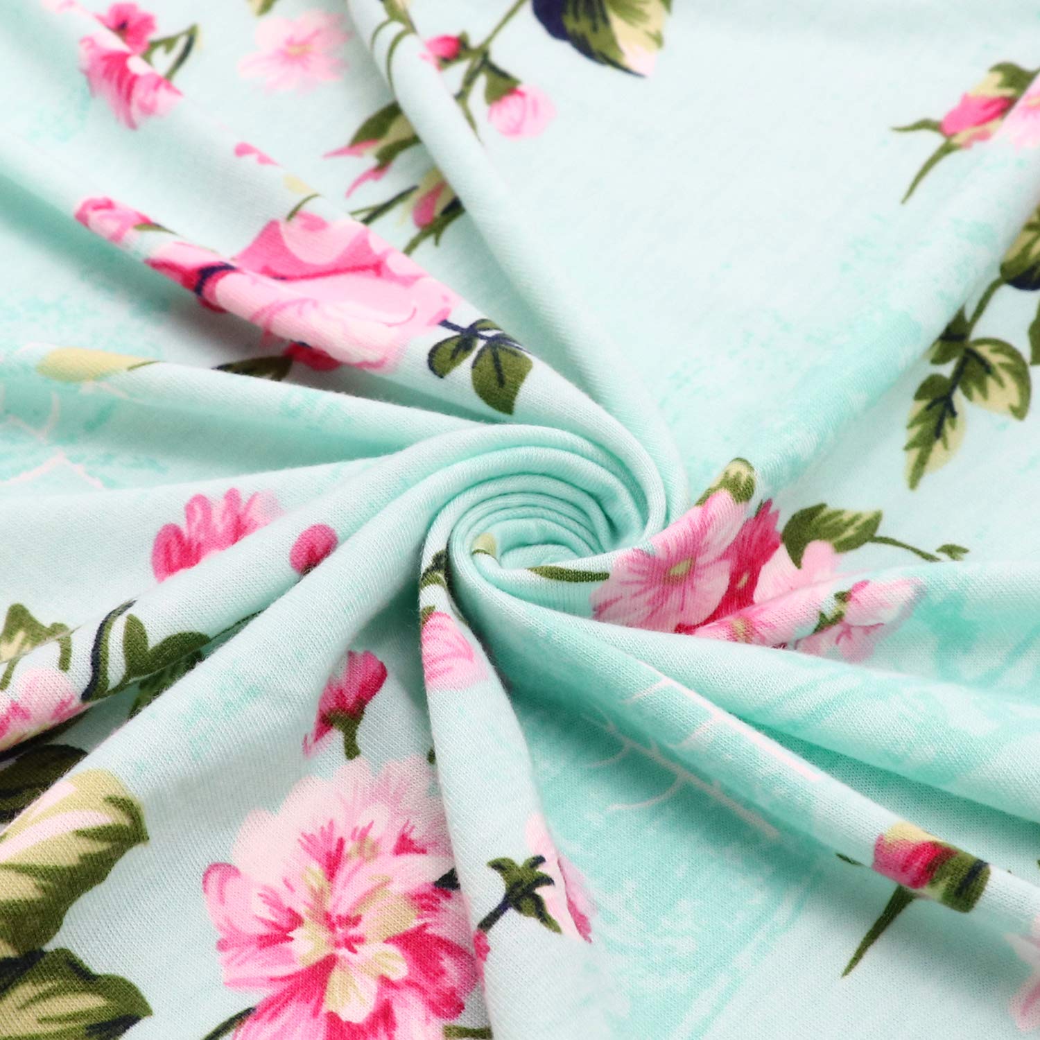 AQOKKA Newborn Swaddle Blanket with Bow Hat and Headband Set