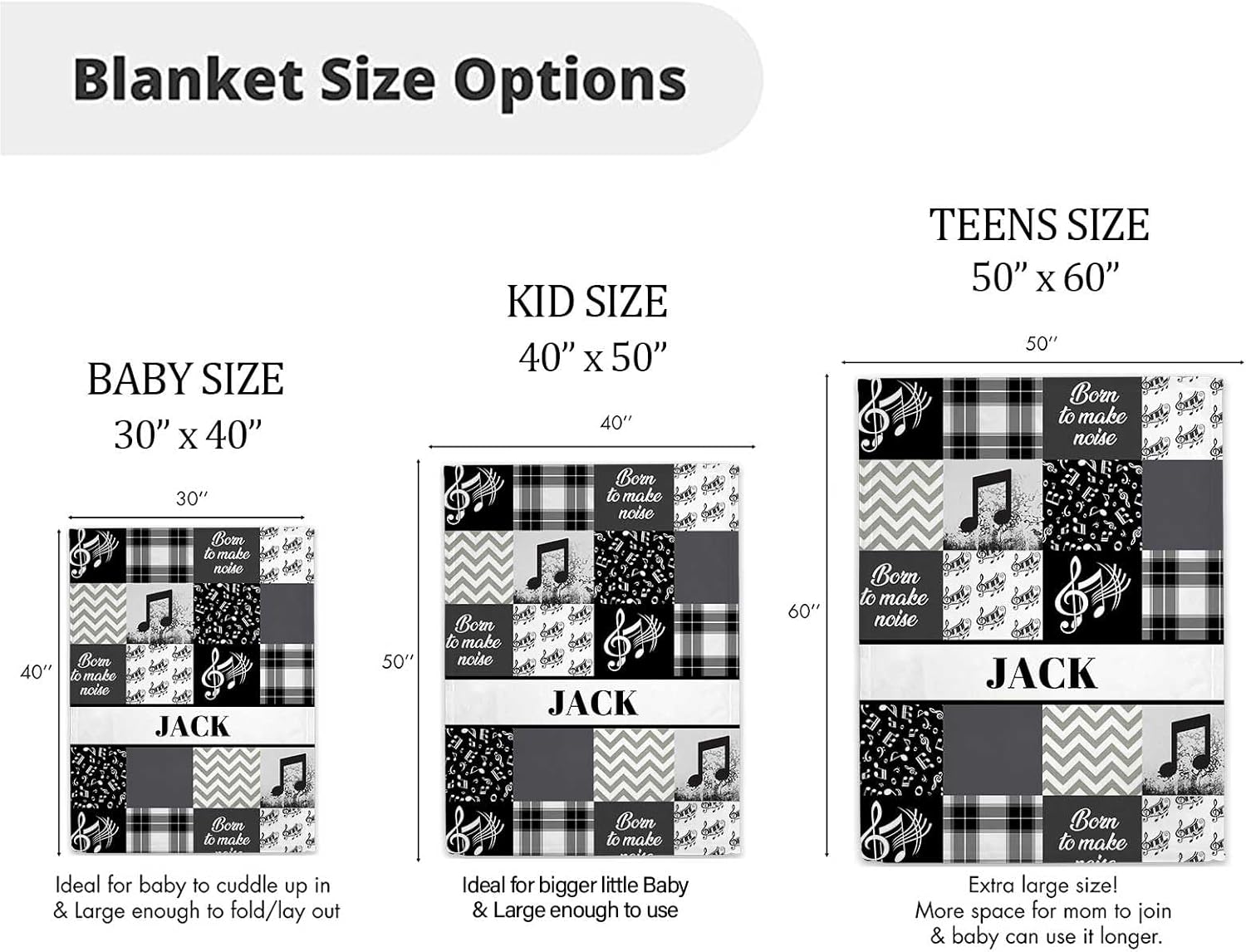 Custom Name Baby Blanket with Minky Dot Pattern 1