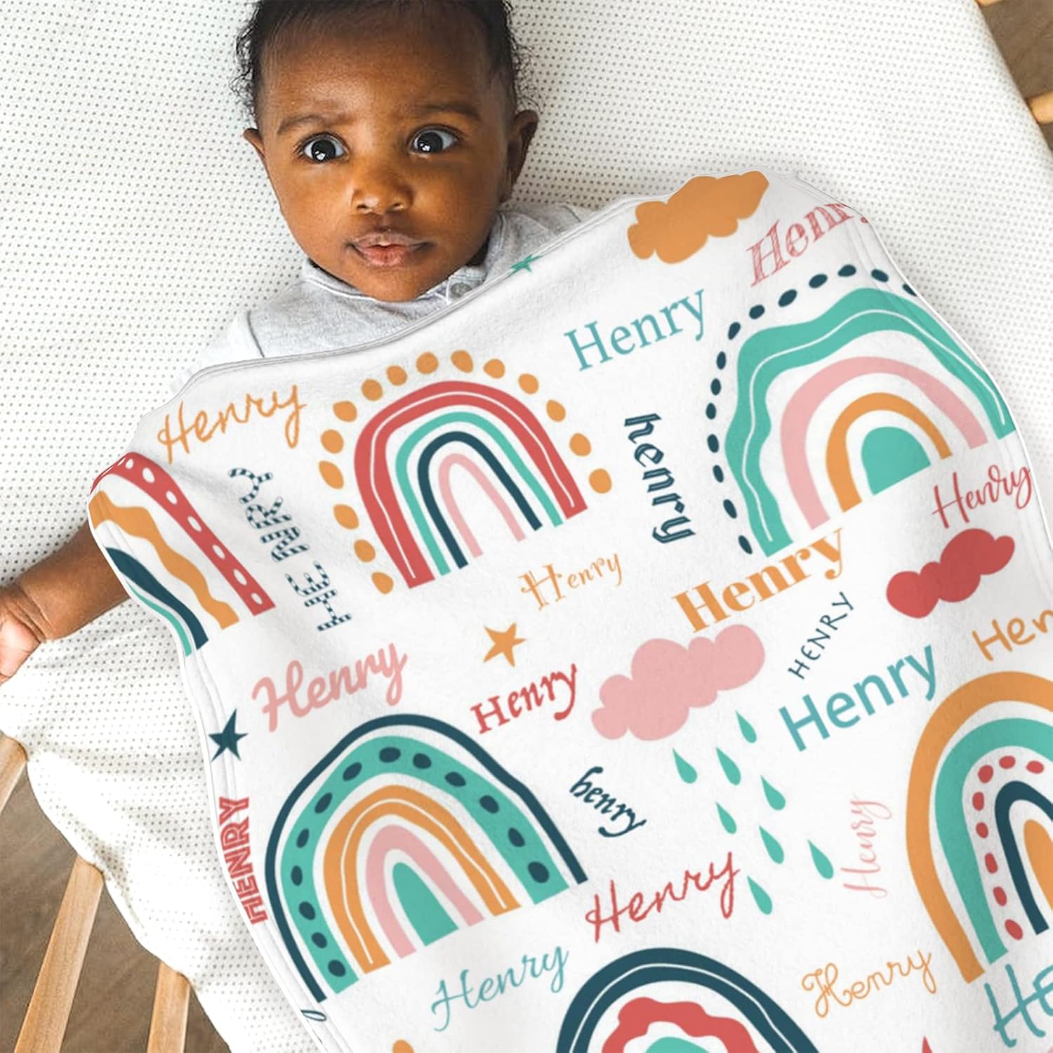 Custom Name Blanket 30x40 for Baby Kids Pet Family 1