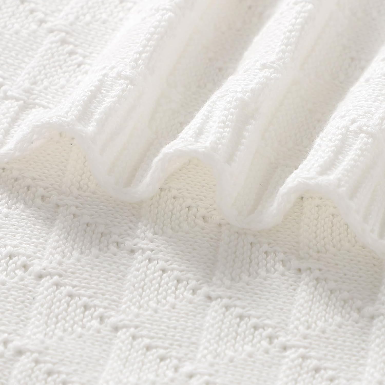 Wugugu Baby Receiving Blanket 30x40 Inch Soft Knit Neutral Swaddle